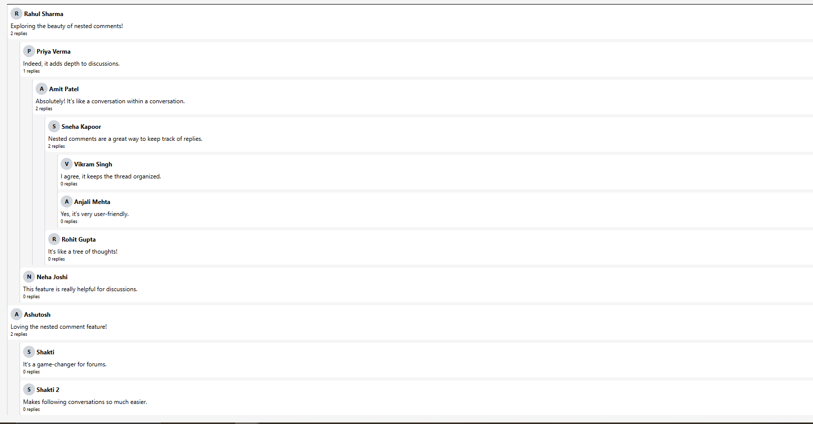 LLD Nested Comments UI