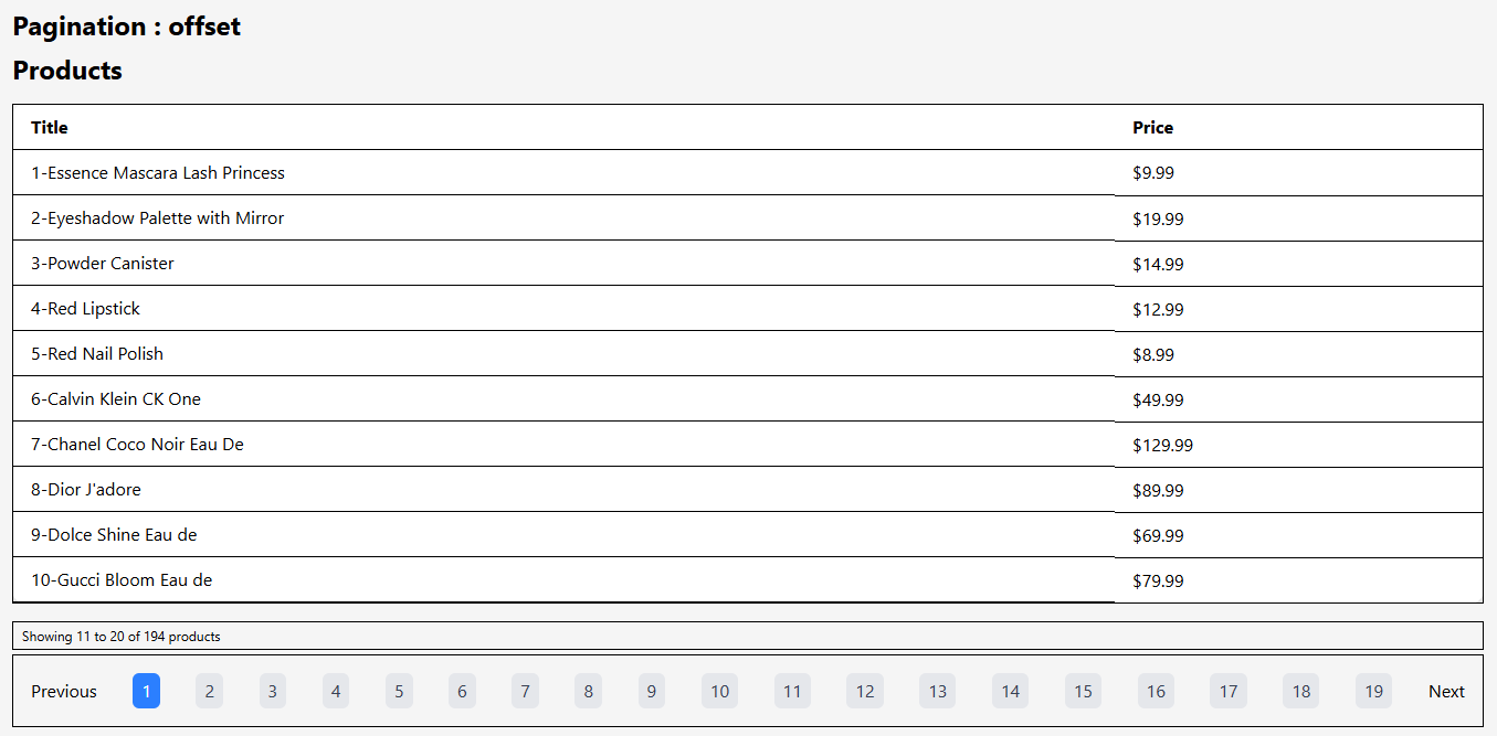 LLD: Offset and Cursor Pagination
